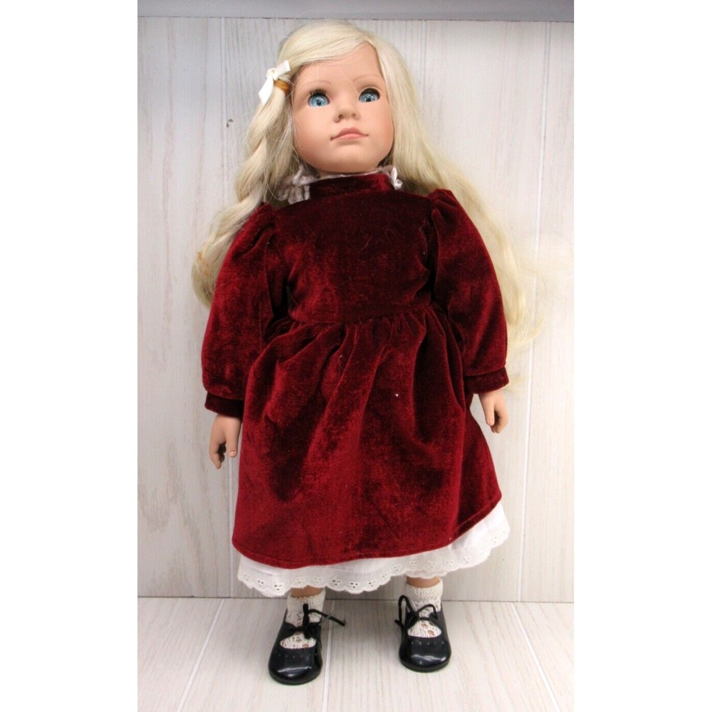 Heidi Ott Meet Beth Doll Best Friends 18" Blonde Hair Red Velvet Dress 1996